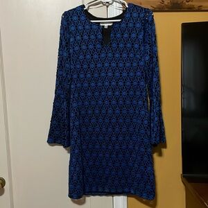 Robbie Bee 1970 style small midi dress blue